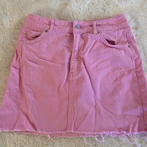 TOPSHOP pink mini skirt
